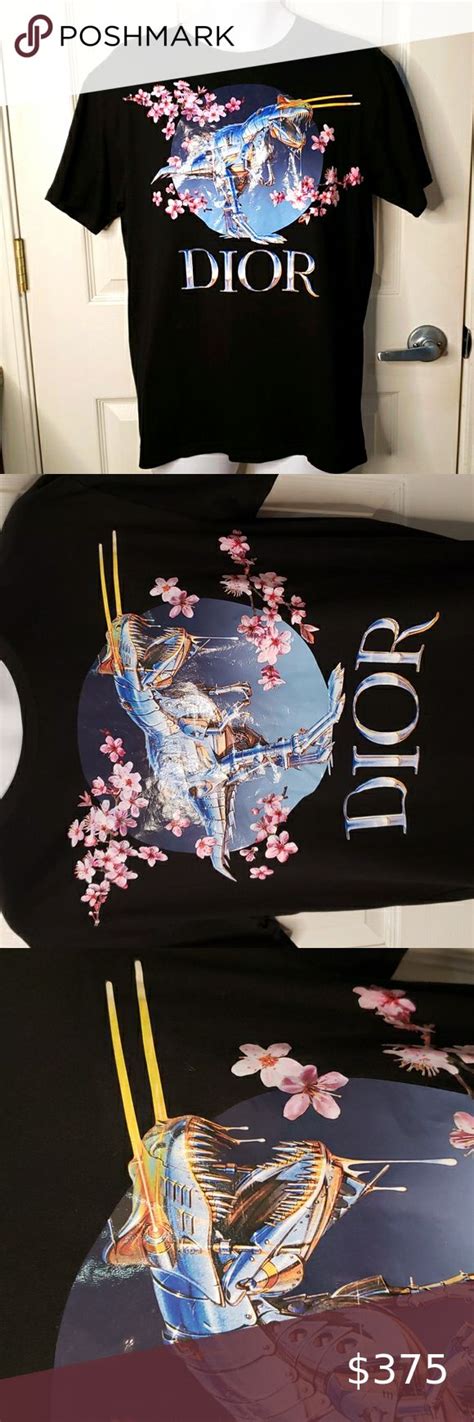 dior sorayama dinosaur shirt|sorayama rex cherry blossom shirt.